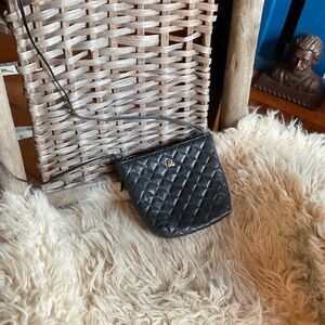 Jay Herbert quilted leather crossbody bag BLACK